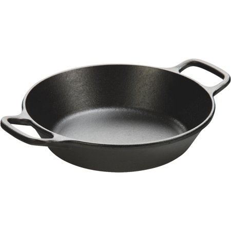 - Lodge Logic 8 Inch Round Dual Handle Seasoned Cast Iron Pan, L5RPL3