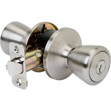 Brink's Tulip Style Keyed Entry Door Knob Satin (Best Entry Door Locks)