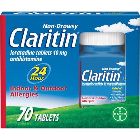 Claritin 24 Hour Non-Drowsy Allergy Relief Tablets,10 mg, 70