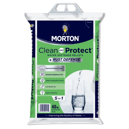 Morton® Clean and Protect® Plus Rust Defense® Water Softener Salt Pellets, 40 lb. (Best Water Softener For Iron)