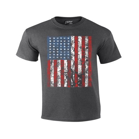 Newcastle United Away Shirt - American Flag Mens T-shirt United States USA Tattered Flag