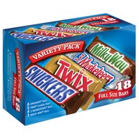 Mars Chocolate Full Size Assorted Halloween Candy Variety Pack, 33.31 Oz., 18 Count