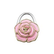Purse Hooks For Tables Fashion Creative Rose Flower Shape Folding Handbag Purse Bag Hanger Durable Table Hook Hang Holder Color