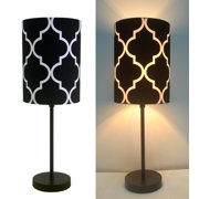 Black Metal Lamps 16 H Mini Living Room Indoor Table Lamp Metal Base Black