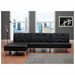 Chelsea Faux Leather Futon Sofabed, Black