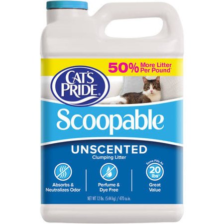 Cat's Pride Scoopable Unscented Cat Litter, 12-lb