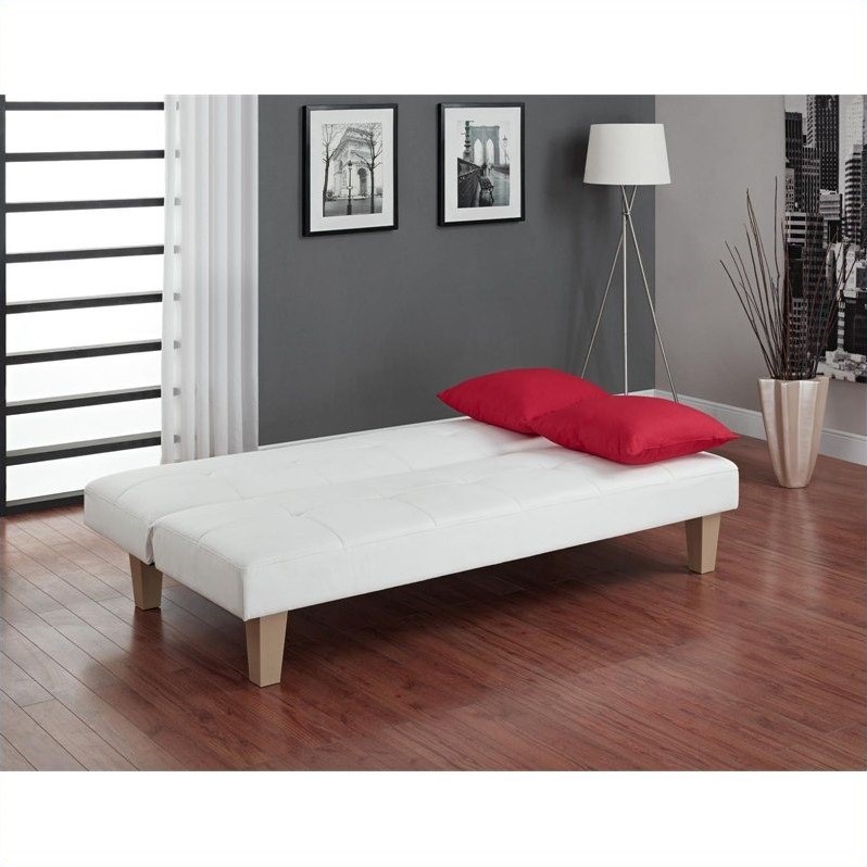 Aria Futon Sofa Bed, White