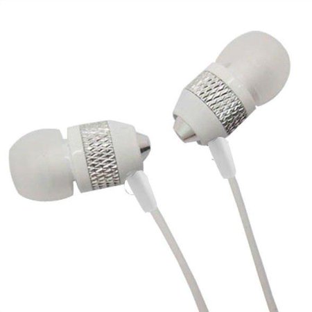 Motorola In Ear Earphones (Super Bass Noise-Isolation Stereo Earbuds/ Earphones for Motorola Moto X4, X (2017), G5 Plus, Z2 Force Edition, Z2 Play, Z Play, Moto M, G5s Plus, E4 (White) - w/ Mic)
