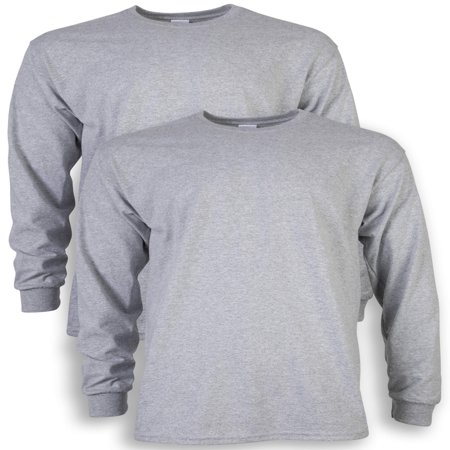 - Men's Ultra Cotton Long Sleeve T-Shirt, 2-Pack, up to size 5XL