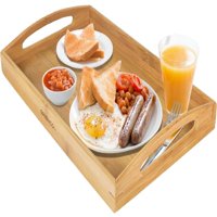 Greenco Bamboo Butler Serving Tray With Handles