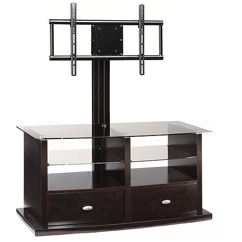 Whalen Espresso TV Stand with Swinging Mount for TVs up to 56''