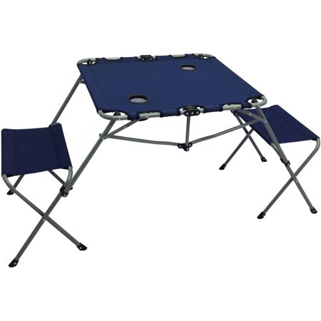 Ozark Trail 2 In 1 Table Set With Two Seats And Cup Holders Ozark Trail 2 In 1 Table Set With Two Seats And Cup Holders