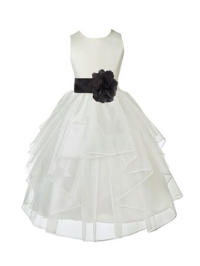 Black and White Flower Girl Dresses