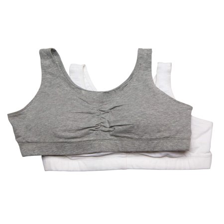Womens Shirred Front Sport Bra with Removable Bra Pads, Style FT438,