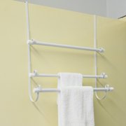 Over The Door Towel Racks Epoxy Steel Over The Door Bathroom White Towel Hanger Organizer 3 Bar Rack