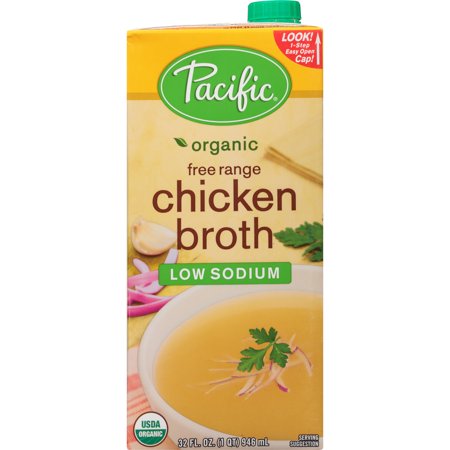 (2 Pack) Pacific Foods Organic Low Sodium Chicken Broth,