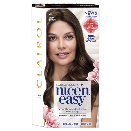 Clairol Nice 'n Easy Hair Color, 4 Dark Brown