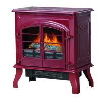 Bold Flame Electric Space Heater, Glossy Red