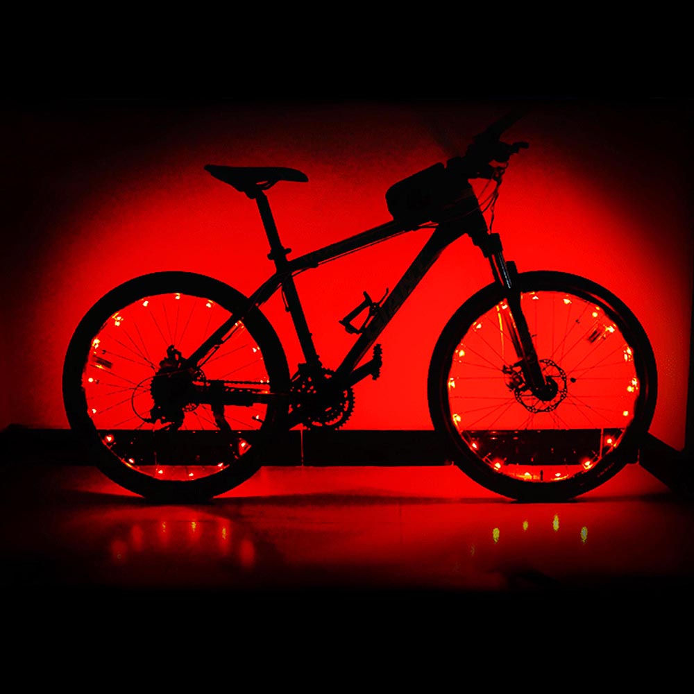 2pcs 32 LED Lights For Bike Bicycle Cycling Wheel Rim Flower Spoke String Strip