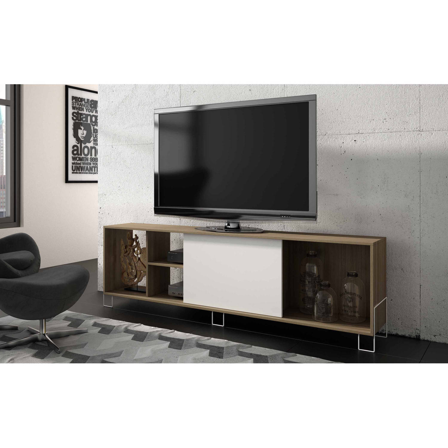 Mendocino Spruce Eye-catching TV Stand 2.0 for TVs up to 46'', Multiple Colors