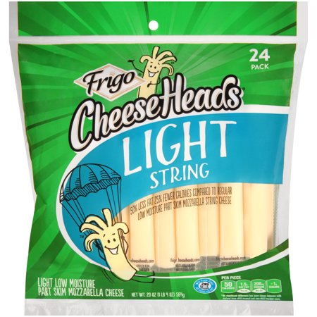 Frigo Cheese Heads Light String Cheese, 24 ct - Walmart.com