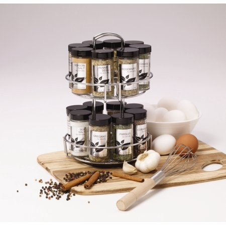 Kamenstein 16-Jar Revolving Chrome Wire Spice Rack