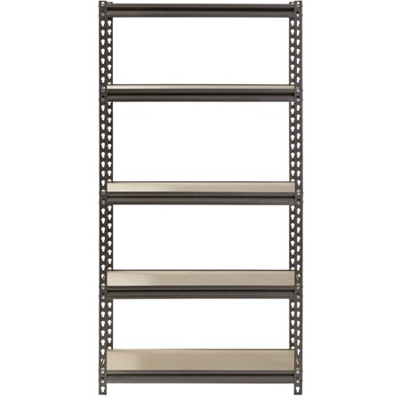 Muscle Rack 5-Shelf Steel Shelving, Silver-Vein, 12