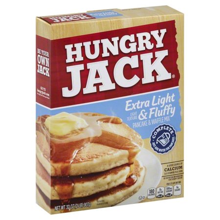 (3 Pack) Hungry Jack Extra Light & Fluffy Pancake & Waffle Mix, 32-Ounce