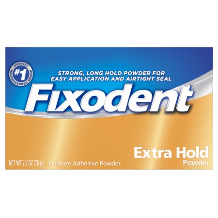 (2 pack) Fixodent Extra Hold Denture Adhesive Powder ,2.7 (Best Denture Adhesive Powder)