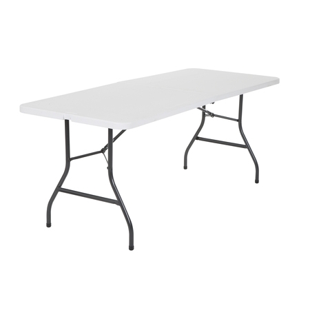 Cosco 6 Foot Centerfold Folding Table, White (Best Portable Work Table)