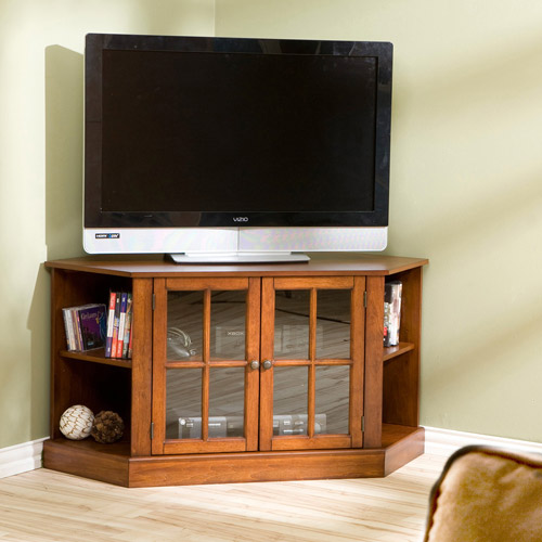 Antlers Corner Media Stand, Walnut