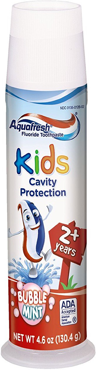 Aquafresh Fluoride Toothpaste Kids Cavity Protection Bubble Mint, 4.6