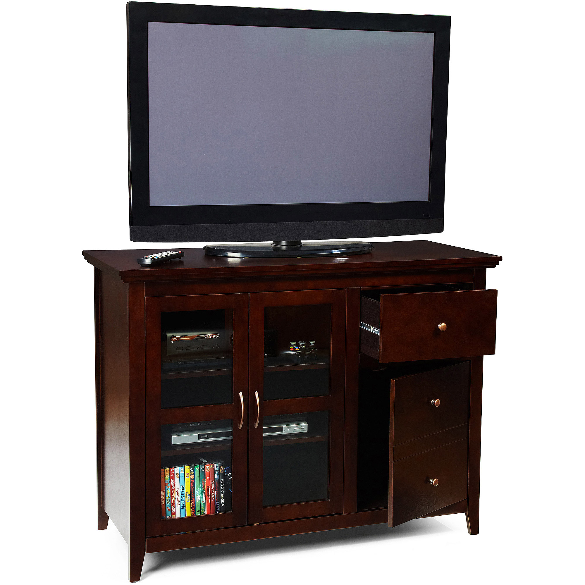 Convenience Concepts Sierra Highboy Black TV Stand for TVs up to 50'', Multiple Colors