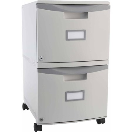 Storex 2-Drawer Mobile File Cabinet With Lock and Casters ...