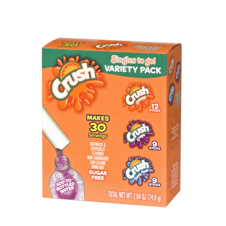 Singles Circle Singles - (2 Pack) Crush Singles To Go! Drink Mix, Variety Pack, 30 Count