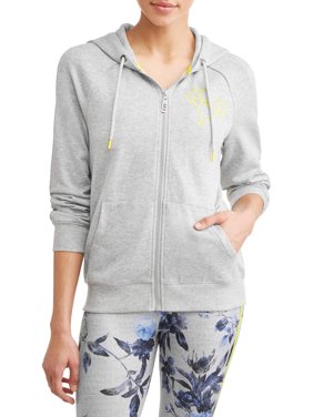 Love Scribble Zip-Up Hoodie Women's (Light Grey)