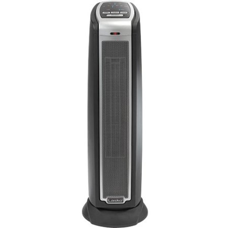 Lasko Oscillating Electric Tower Heater with Remote Control, Grey, 5790 ...