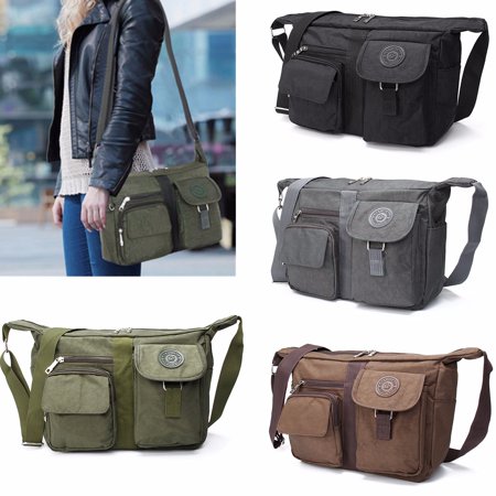 Men's and Women's Casual Large Handbag Shoulder Bag Cross body Messenger Bag Nylon (Best Mens Shoulder Bags)