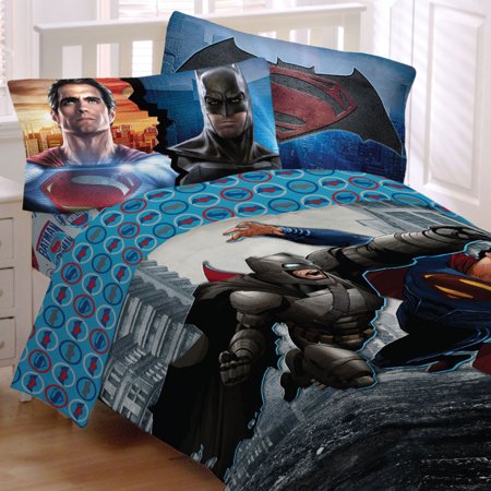 Superman Comforter Set Store51 Llc 18082816 Batman Vs Superman Bedding Set Worlds Finest Heroes Comforter And Sheet Set ()