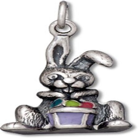 Enamel Faberge Style Egg Pendant Sterling Silver 16