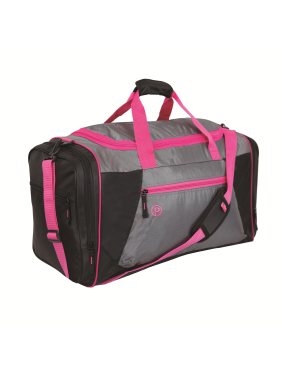 Gym Bags Product Image Protege 22 Sport Duffel Gray With Pink