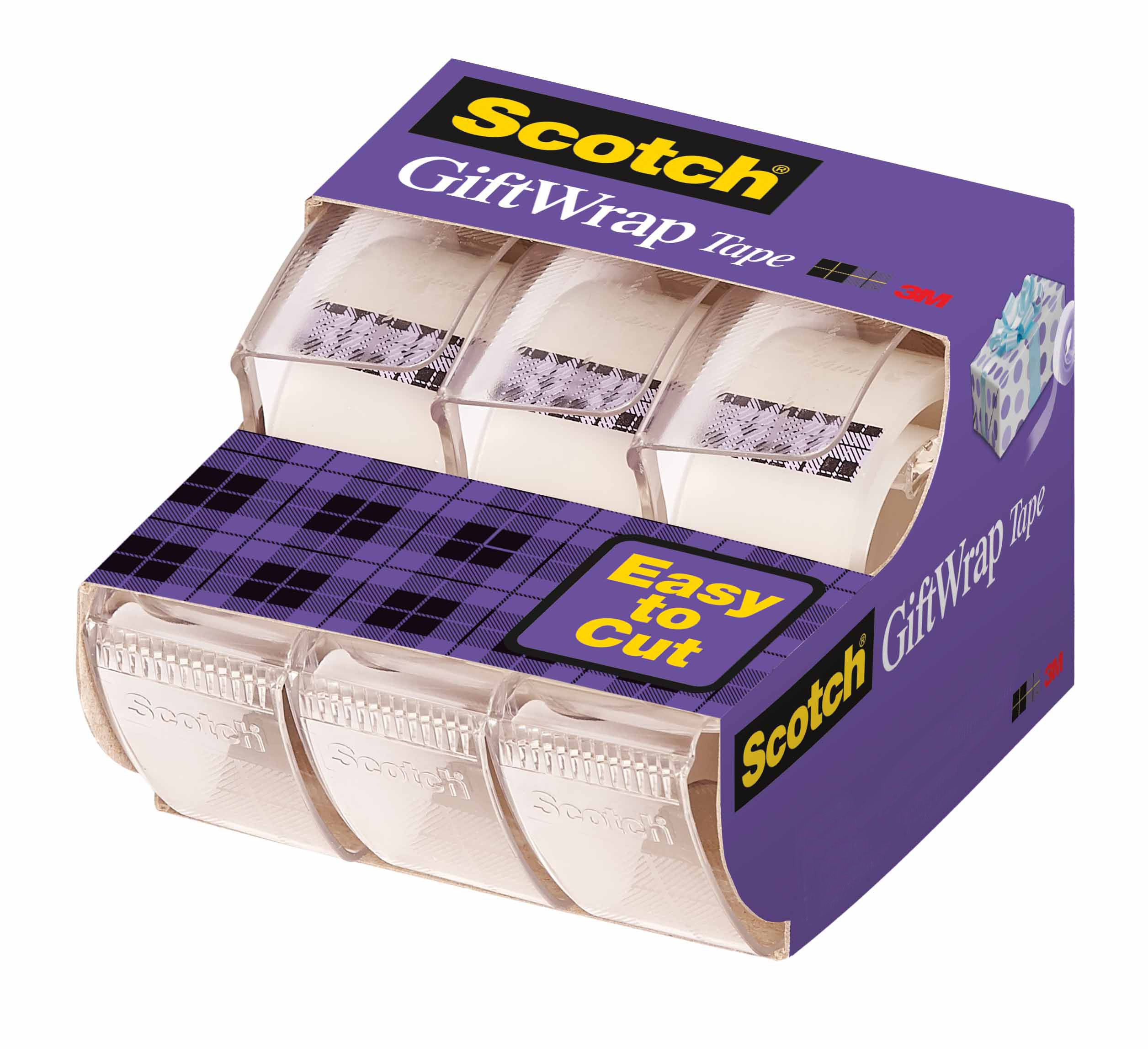 Scotch Gift Wrap Tape, 3/4 in. x 325 in., 3 Dispensers