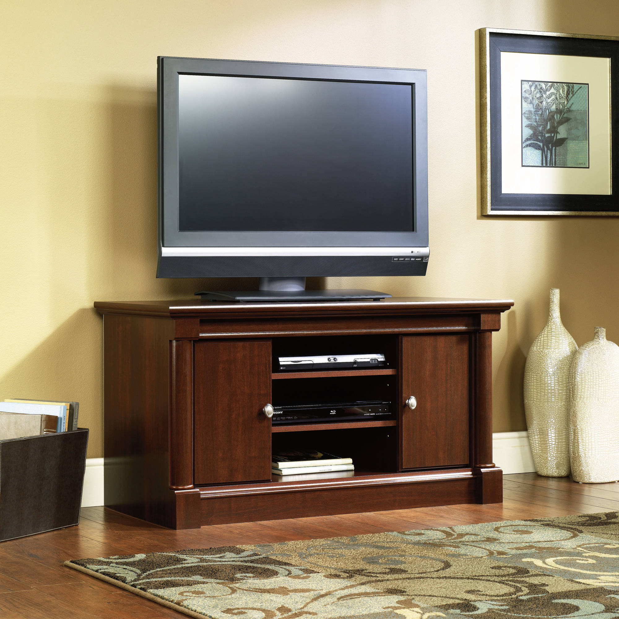 Sauder Palladia TV Stand for TV's up to 50'', Cherry Finish