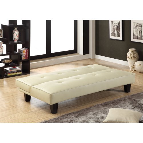 Naoki Faux Leather Futon Sofa Bed, Multiple Colors