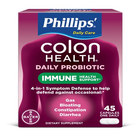 Phillips' Colon Health Daily Probiotic Supplement Capsules, 45 Count ...