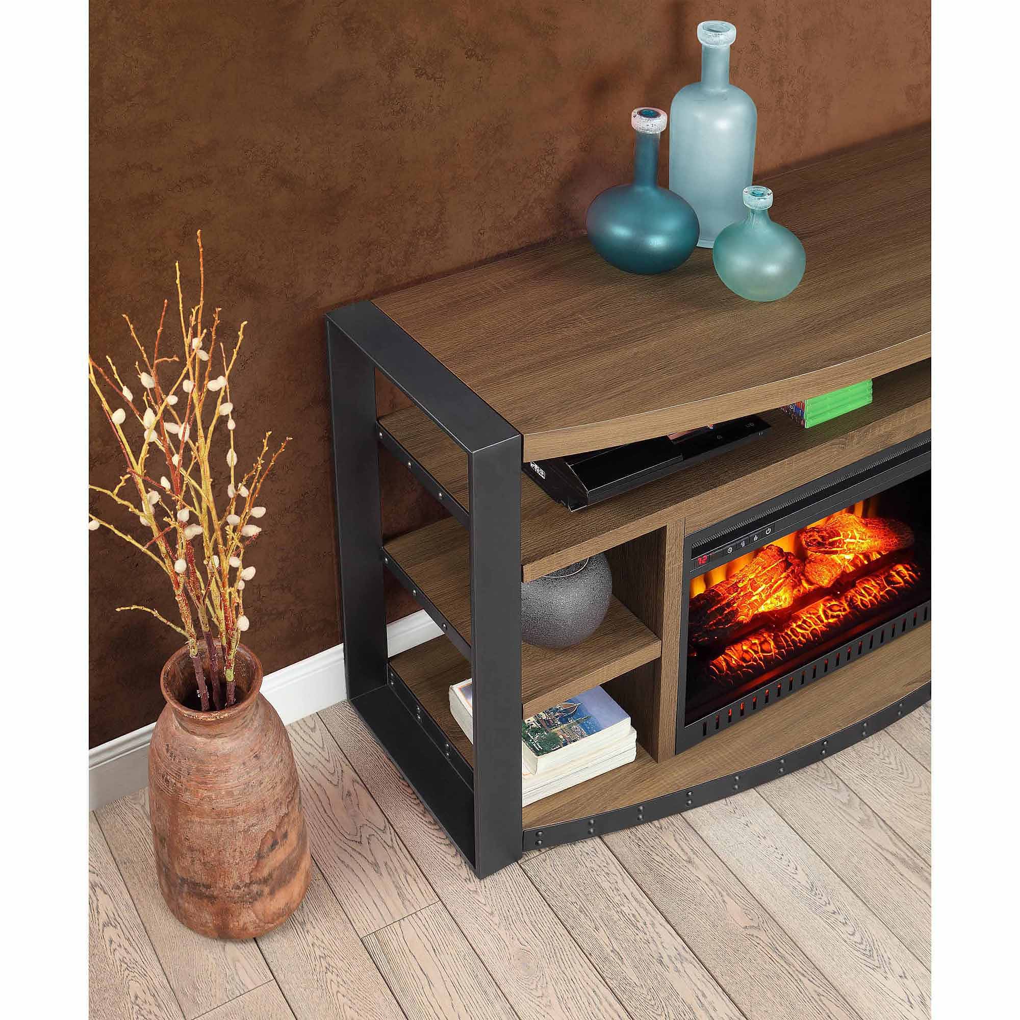 Santa Fe Media Electric Fireplace for TVs up to 65'', Brown