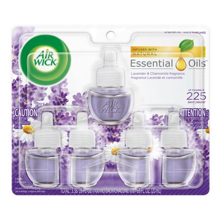 Air Wick Scented Oil 5 Refills, Lavender & Chamomile, (5X0.67oz), Air