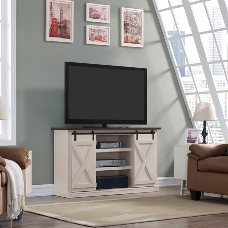 Twin Star Home Terryville Two-Tone TV Stand for TVs up to 60", Old White