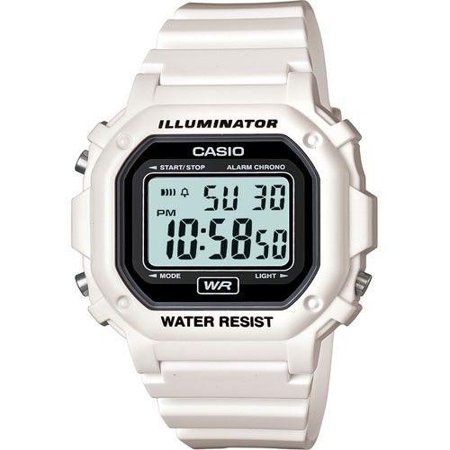 Unisex White Plastic Watch - Unisex Digital Watch, White Glossy Resin Strap