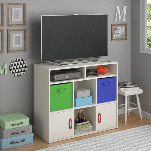 Lucerne Media Storage by Altra, White Stipple